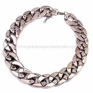 Fashionable and Chunky Metal Chokers, Made of Metal, Available in Various Colors