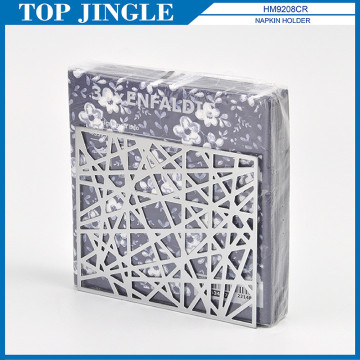 Metal totem design square napkin holder