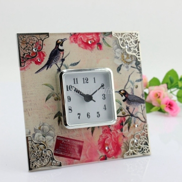 2015 Fashion Design Glass Clock Desk Clock Home Decoration