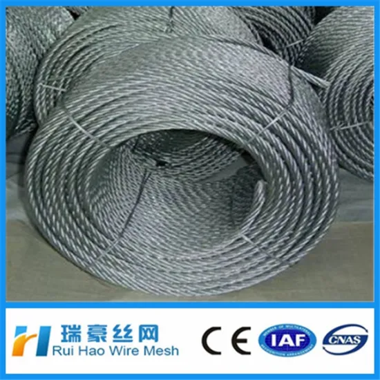steel wire rope 6X12+7FC galvanized steel wire rope