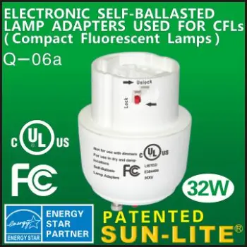 CFLs Electronic Self- ballasted Lamp Adapters Q-06