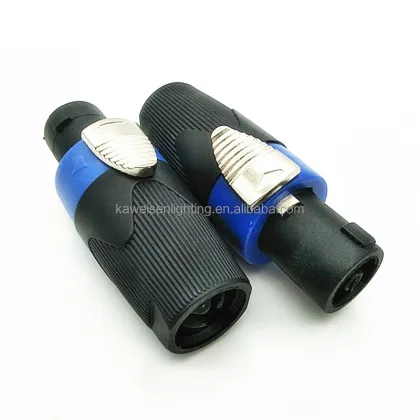 ABS 4 Pin Male Speaker Audio & Microphone Cable Connector Plug Twist Lock Adapter for Neutrik Speakon NL4FC