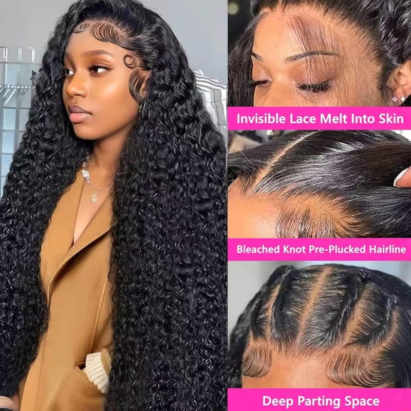 13x6 HD Lace Water Wave Wig Glueless 200% Density