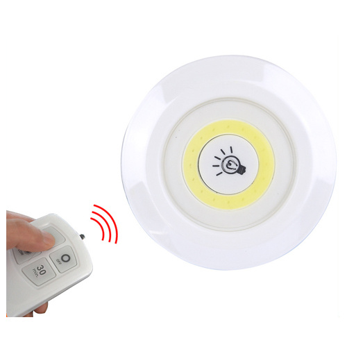 wireless COB puck light with remote 4 pack