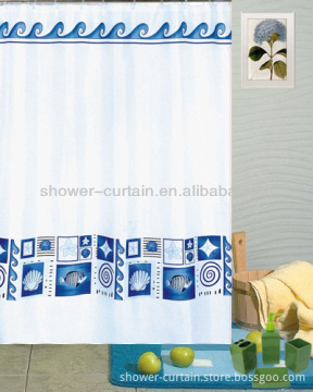 blue seastar dora shower curtain
