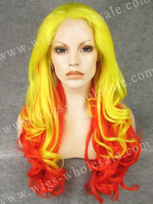 Hot Sale lace front wigs Synthetic Two Tones Colored Wigs online wigs