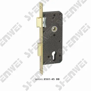 8501-45 BB mortise lock body, lock case, sliding lock, furniture hardware, door lock