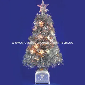 Silver Fiber-optic Tree with Topstar