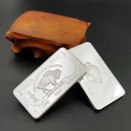 German Buffalo Silver Bullion Coin: Commemorative 1oz Silver Bar Collection for Home Decor
