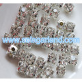 Disco distanziale metallo 8MM perline cristallo di Rocca all'ingrosso perline Charms