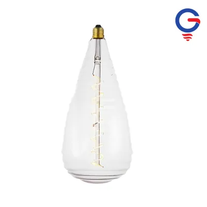 Clear Glacier Textured Glass LED Bulb