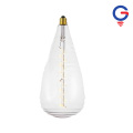 Clear Glacier Textured Glass LED Bulb