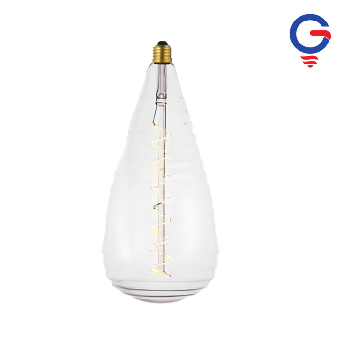 Clear Glacier Textured Glass LED Bulb