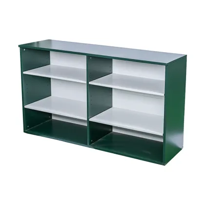 Natural wood bookcase organizer