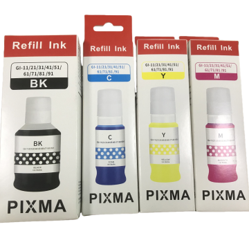 Compatibility Guide: PIXMA GI-11/21/31/41/51/61/71/81/91 K/Y/C/M Refill Ink for CANON PIXMA G Series Printers