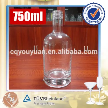 Beverage packaging boston round vodka bottle glass 750ml screw top
