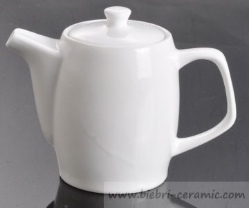 1250 มล. การออกแบบโบราณสีขาวธรรมดาจีนกาแฟเซรามิกและหม้อชาดั้งเดิม