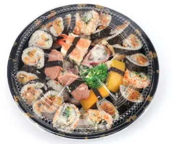 Food Grade Plastic Sushi Party Tray with Lid