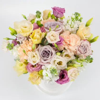 Custom White Flower Box Packaging