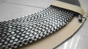 For car door protection and decoration black and silver check car trim