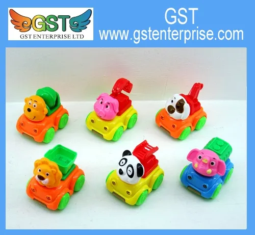 Cartoon Animal Cars Toy Construction Vehicles