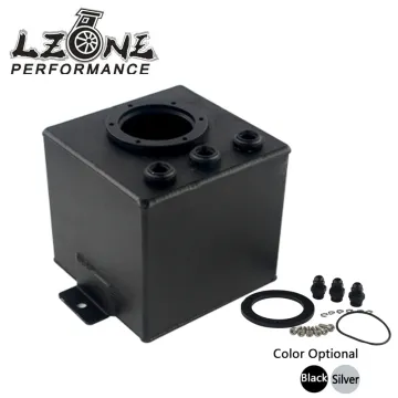 LZONE - 2L BILLET ALUMINUM FUEL SURGE TANK / AN6 SURGE TANK WITH 3PC AN6 FITTINGS JR-TK83