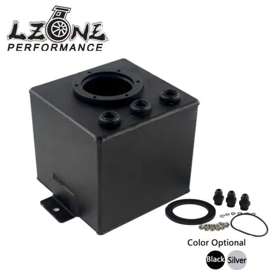 LZONE - 2L BILLET ALUMINUM FUEL SURGE TANK / AN6 SURGE TANK WITH 3PC AN6 FITTINGS JR-TK83