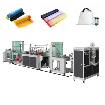 Pe Drawstring Rubbish Bag Machine: Bag On Roll Making Machine with Tie Draw Tape for Efficient Trash Bag Production