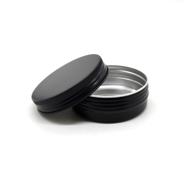 Wholesale 60ml 2oz Black Aluminum Tin Jars for Cosmetics, Candles, and Hair Wax
