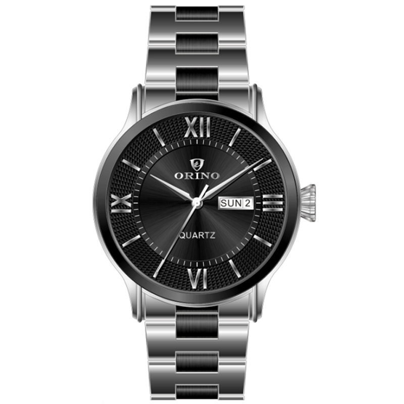 Cadrray Sunray avec Date / Day Men Quartz Steel montre