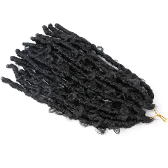 Braiding hair Butterfly Locs 14inch18inch 24inch omber Faux Locs Crochet Pre looped Natural Handmade Butterfly Locs Crochet Hair