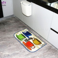 Waterproof and non-slip printed ground mat for kitchen.