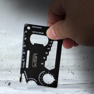 18-in-1-Flaschenöffner-Kreditkarte Überleben Multitool für Outdoor Camping