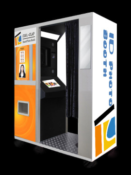 COOL CLAP High Quality touch screen ID photo booth kiosk with printer and camera