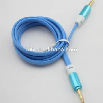 Male to male Cable 3.5mm flat noodle AUX Cable for Speaker/TV