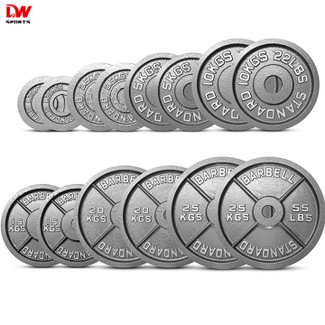 DW SPORTS Commercial Gym: High-Quality Barbell and Weight Plate Set with Black Painted Bars
