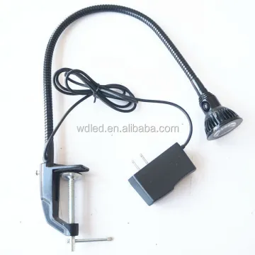 3W Clip-On LED Exhibition and Display Lamp with Clamp Base
