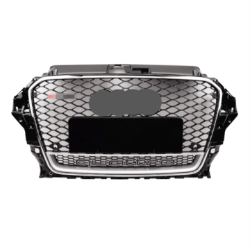 Front Bumper Grille Upgrade for 2014-2016 Audi A3 8V - Honeycomb AUDI RS3 Style Radiator Grille with quattro