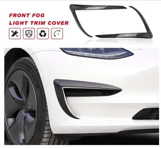 Fog Lamp Frame Blade Trim Spoiler for Tesla