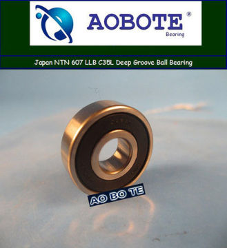 Deep Groove Japan Ntn Ball Bearings 607 Llb C35l , Small Friction