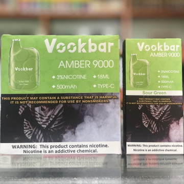 Vookbar Amber 9000 퍼프 일회용 vape 도매 이탈리아