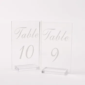 Amazon Bestselling 15cm x 10cm Acrylic Table Numbers for Weddings and Restaurants
