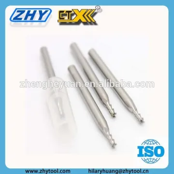 flat aluminum 3 flute carbide brazed end mill cutters