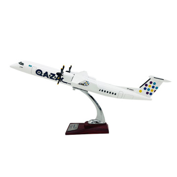 1:100 Scale 33cm Qazaq Air Bombardier Dash8-400 Q400 Resin Airplane Model