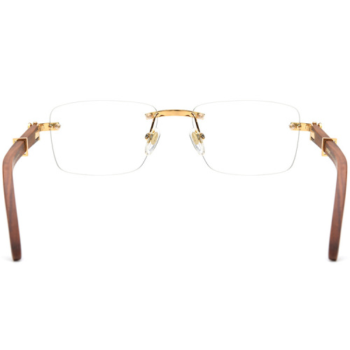 Rimless Mahogany Optical Glasses