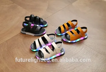 2017 hot selling led light up cheap kids sandal shoes
