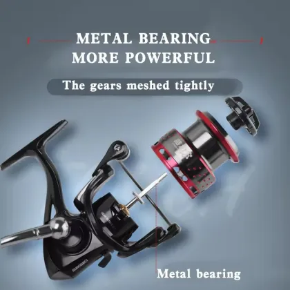 Guangwei HAOSHUI 6+1BB 5+1BB Metal Saltwater Freshwater Carp Spinning Fishing Reel