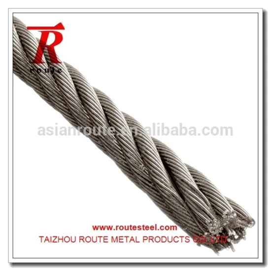 Stainless steel durable wire rope with steel fastener hot sale