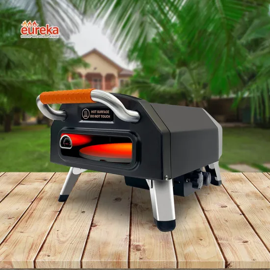 Experience Fast Easy Pizza Making Small Folding Portable 12-Inch Stainless Steel Gas Pizza Oven