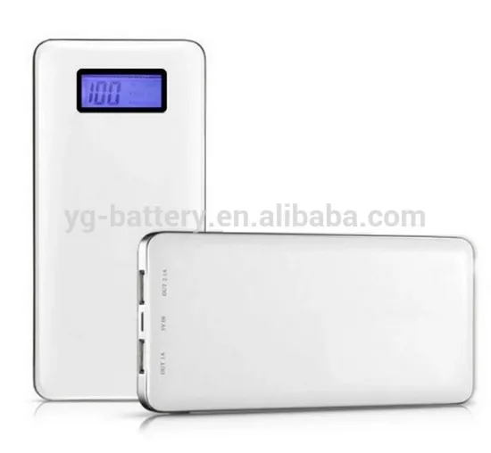 12000 mAh LCD Power Bank Lithium Polymer External Battery Charger High Capacity with Dual USB